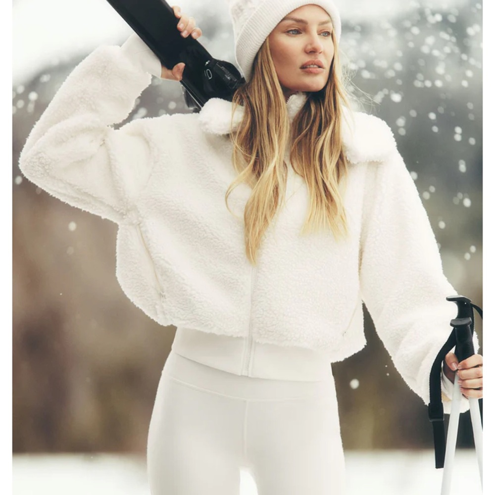 ALO Yoga Cream Teddy Jacket